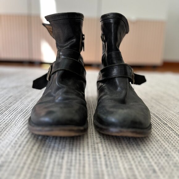 FIORENTINI + BAKER Eternity Eli Black Leather Motorcycle Ankle Boots sz 39.5 / 9 - Picture 11 of 11